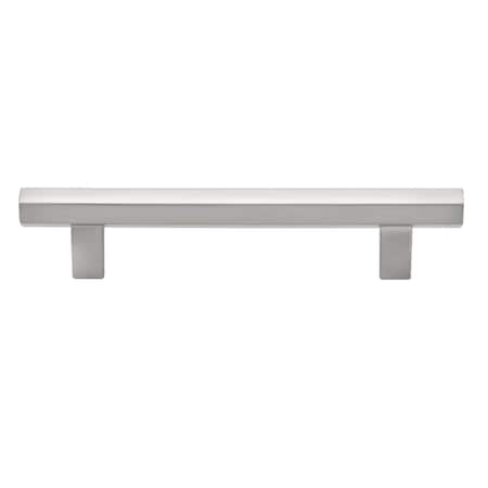 Gliderite Hardware 5-1/16 in. Center to Center Hexagon Bar Pull Satin Nickel 4791-128-SN-1